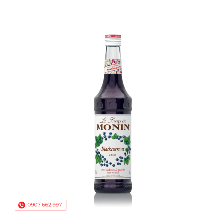 MONIN SYRUP BLACKCURRANT NHO ĐEN 700ML Nguyên Liệu Pha Chế Kim Tinh