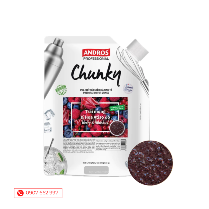 chunky trái mọng hoa atiso đỏ