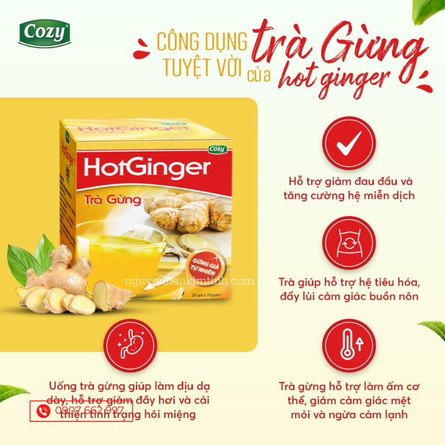 trà gừng hoà tan