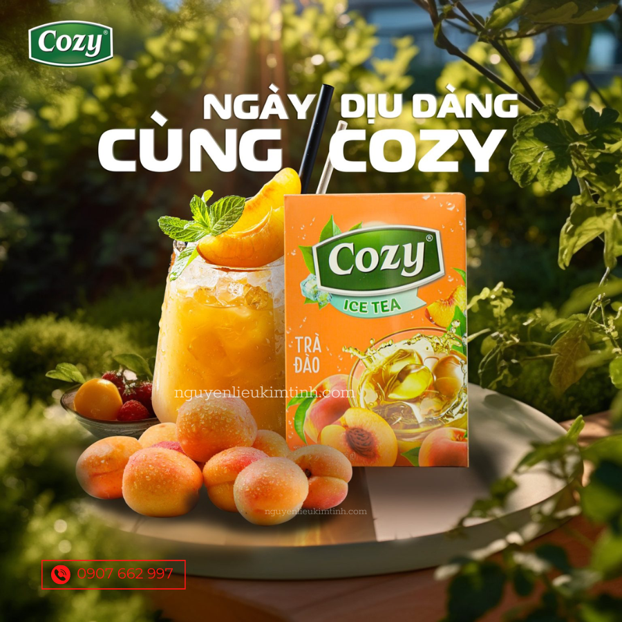 trà đào hoà tan cozy