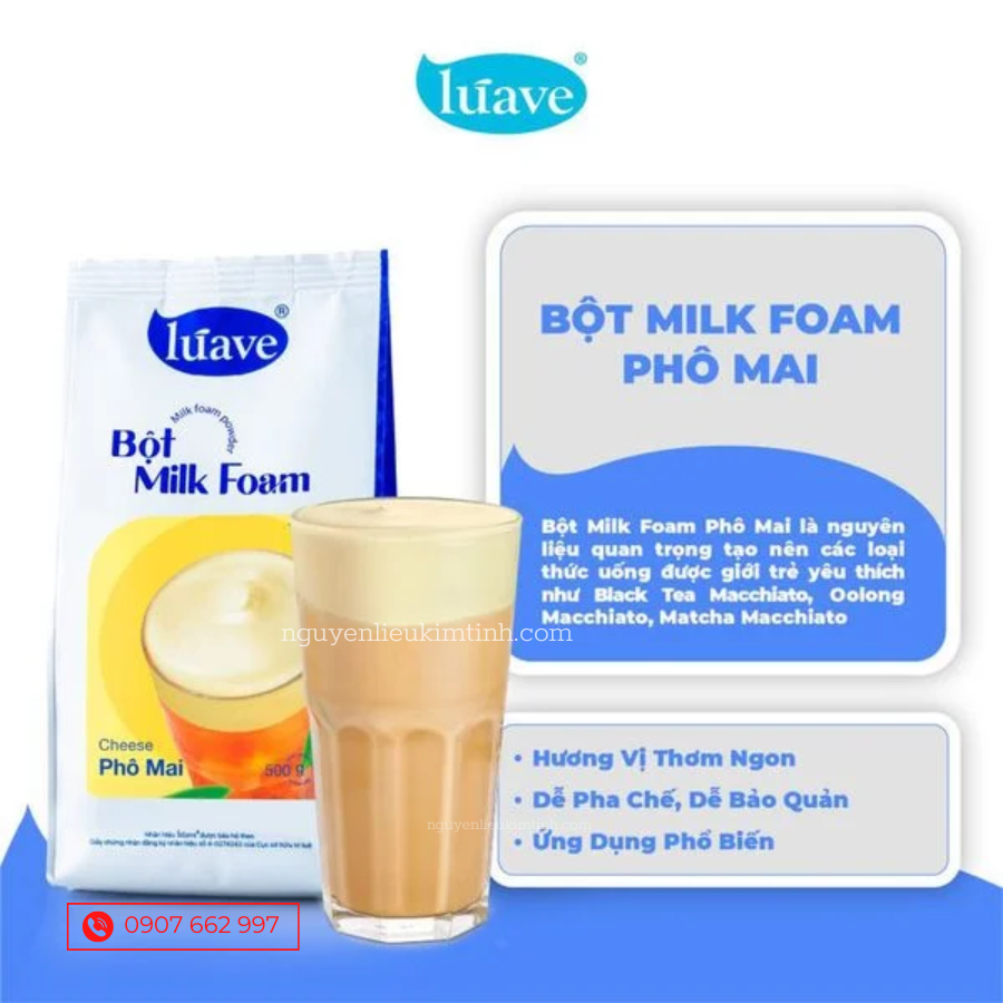 Bột Luave Milk Foam Phô Mai