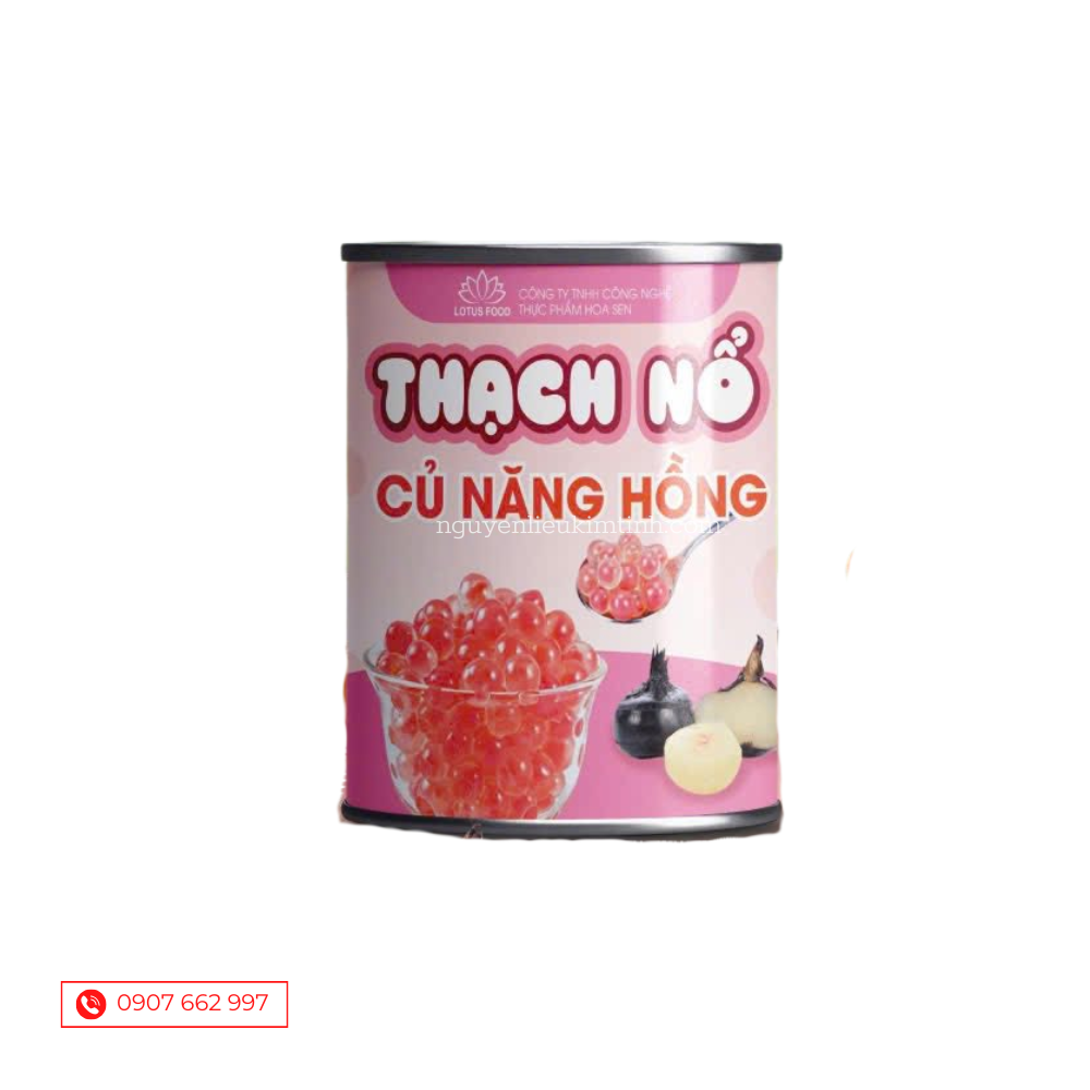 thạch nổ củ năng hồng lotus food